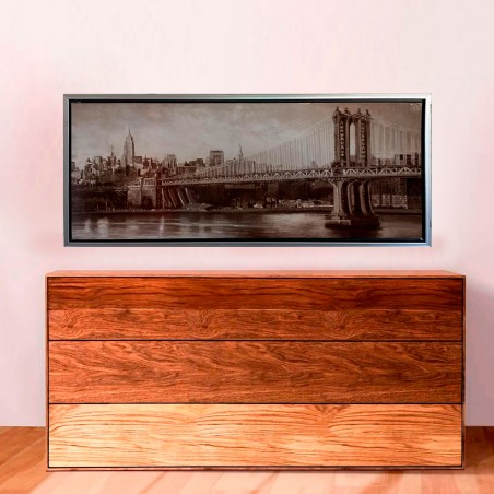 *TARA* CUADRO DECORATIVO DISEÑO PUENTE 84X34CM