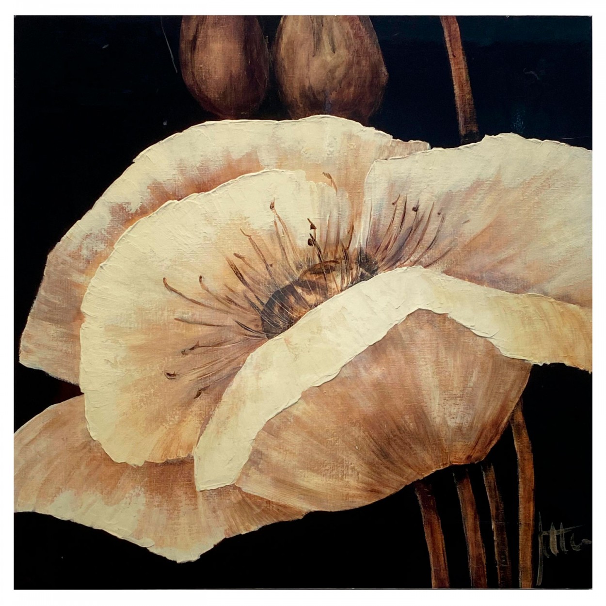 *TARA* CUADRO DECORATIVO DISEÑO FLOR 69X69CM