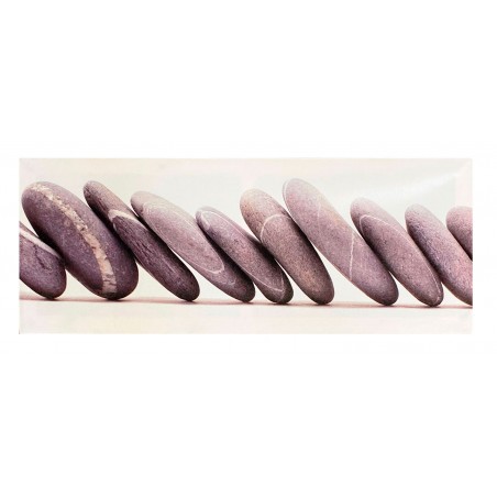 CUADRO DECORATIVO LIENZO DISEÑO PIEDRAS 24X60CM