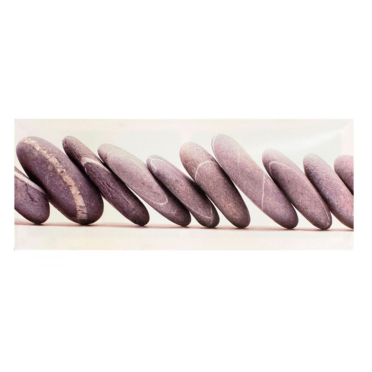 CUADRO DECORATIVO LIENZO DISEÑO PIEDRAS 24X60CM