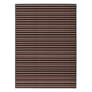 Carpet natural bamboo Walnut color with Lines Cream , Home and More