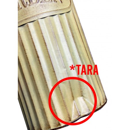*TARA* MACETERO DECORATIVO VINTAGE METALICO PATINA ALBERO Y SISAL NATURAL GARDEN