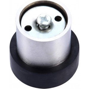 10 Uds. Tope de Puerta para Suelo Acero Inoxidable con Goma - Altura 45 mm