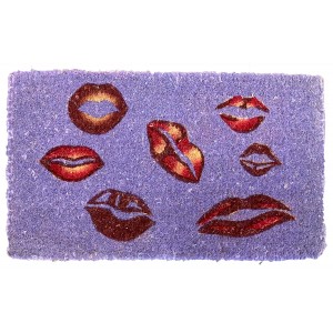 FELPUDO FIBRA COCO LABIOS MORADO 67X40CM