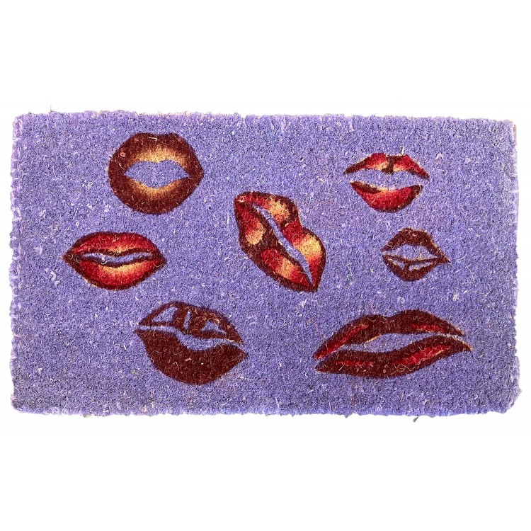 FELPUDO FIBRA COCO LABIOS MORADO 67X40CM