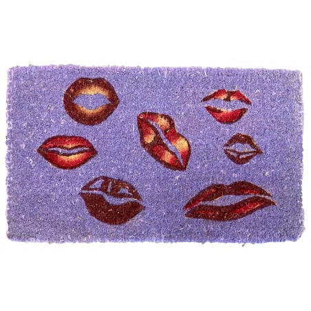 FELPUDO FIBRA COCO LABIOS MORADO 67X40CM