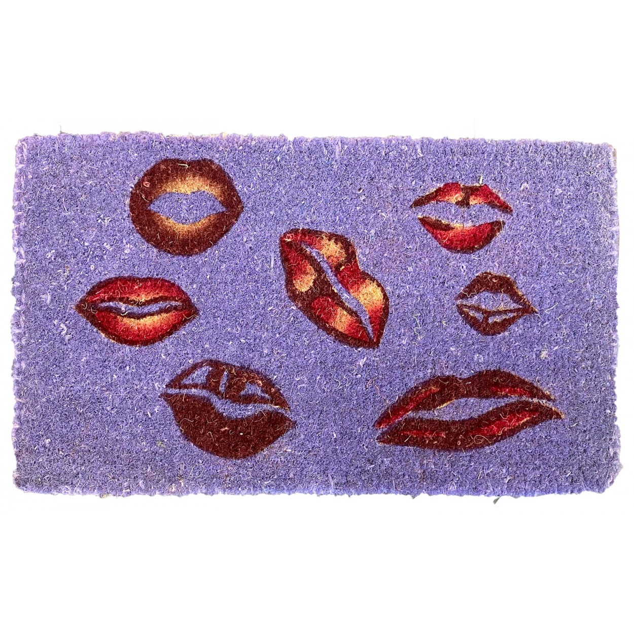FELPUDO FIBRA COCO LABIOS MORADO 67X40CM