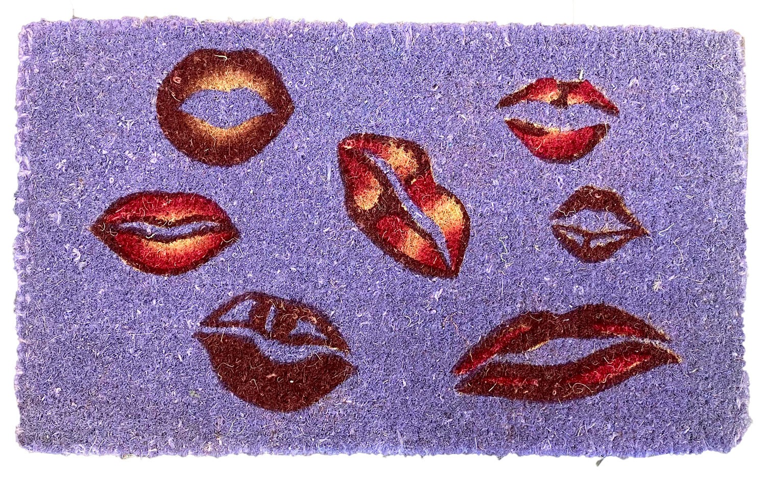 FELPUDO FIBRA COCO LABIOS MORADO 67X40CM