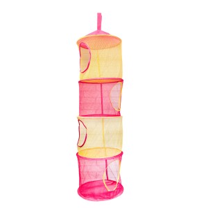 RED ALMACENAMIENTO COLGANTE ROSA Y AMARILLO 120X30CM