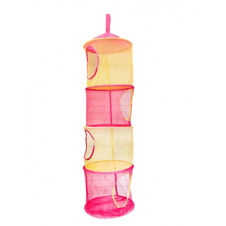 RED ALMACENAMIENTO COLGANTE ROSA Y AMARILLO 120X30CM