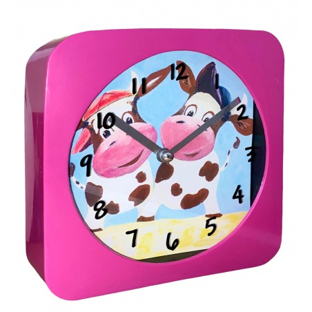 RELOJ DE SOBREMESA VACAS 14,6X4X14,6CM