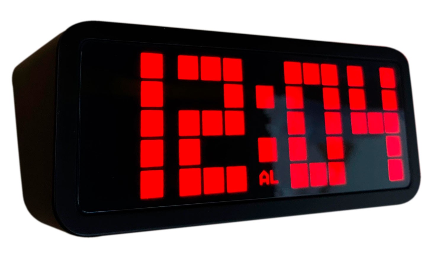 RELOJ DESPERTADOR NEGRO LED...
