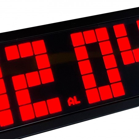 RELOJ DESPERTADOR NEGRO LED 13,5X6X7,5CM