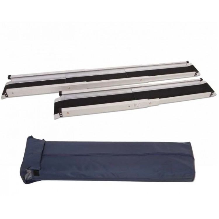 Rampa Telescópica 210 cm, ideal para Sillas de Ruedas, ligera y Portátil