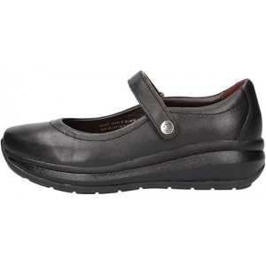 ZAPATILLA MUJER DE PIEL COLOR NEGRO