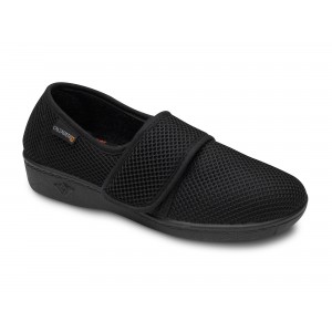ZAPATILLA DE REJILLA PARA CASA Y CALLE. COLOR NEGRA. TALLA 37