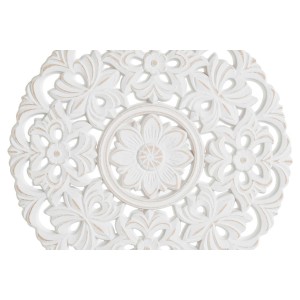 RETABLO DECORATIVO TALLADO MDF DECORACIÓN MESA CIRCULAR 30X6X40CM