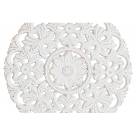 RETABLO DECORATIVO TALLADO MDF DECORACIÓN MESA CIRCULAR 30X6X40CM