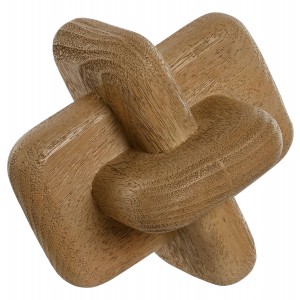 FIGURA DECORATIVA NUDO RESINA CON ACABADO DE MADERA 14CM