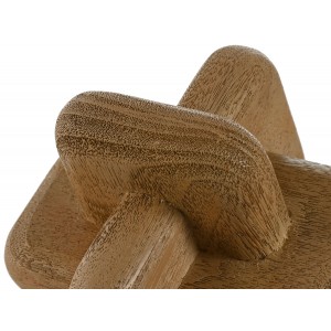 FIGURA DECORATIVA NUDO RESINA CON ACABADO DE MADERA 14CM