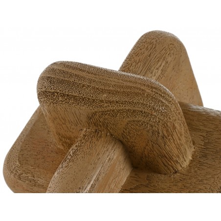 FIGURA DECORATIVA NUDO RESINA CON ACABADO DE MADERA 14CM