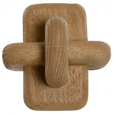 FIGURA DECORATIVA NUDO RESINA CON ACABADO DE MADERA 14CM