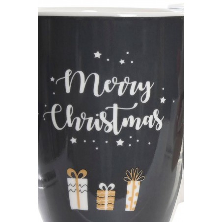 TAZA DESAYUNO NAVIDEÑA CON RENO PELUCHE 36CL