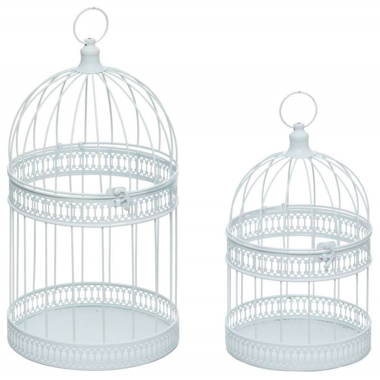 JAULAS DECORATIVAS METÁLICAS BASSIC SET DE 2