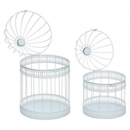 JAULAS DECORATIVAS METÁLICAS BASSIC SET DE 2