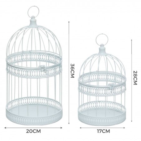JAULAS DECORATIVAS METÁLICAS BASSIC SET DE 2