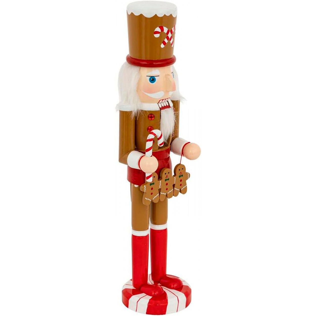 FIGURA NAVIDEÑA DECORATIVA CASCANUECES JENGIBRE 10X8X38CM