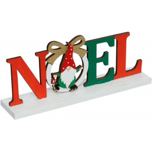 FIGURA NAVIDEÑA DECORATIVA NOEL PALABRA 9,5X5X24CM