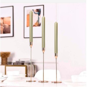 VELA CANDELABRO CÓNICAS NAVIDEÑA 25CM SET 4 ORO LISO