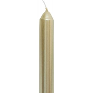 VELA CANDELABRO CÓNICAS NAVIDEÑA 25CM SET 4 ORO LISO