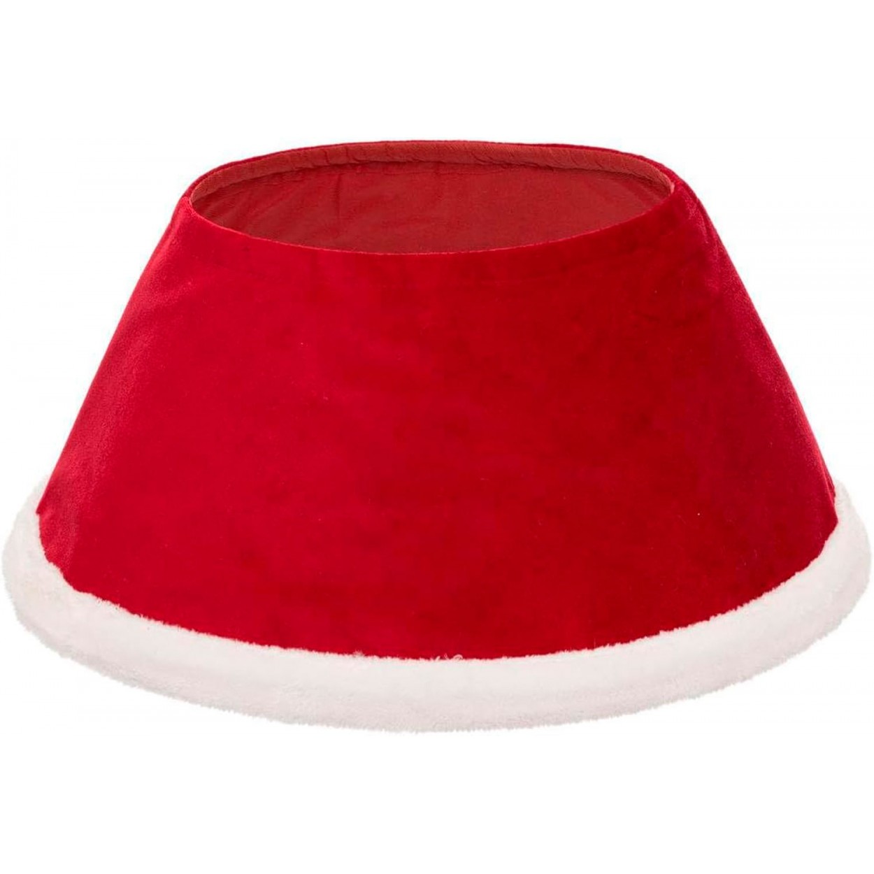 FALDA ÁRBOL NAVIDAD NOEL ROJO Y BLANCO 56X32X25CM