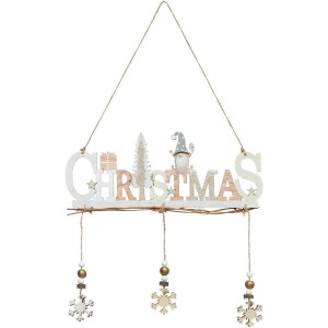 DECORACIÓN COLGANTE CHRISTMAS 23X2,5X29,5CM