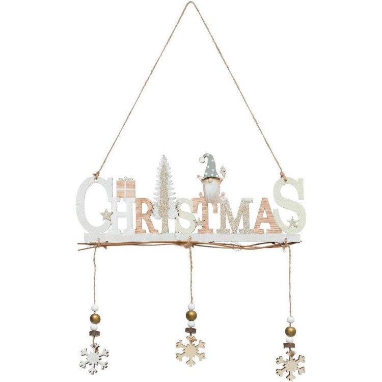 DECORACIÓN COLGANTE CHRISTMAS 23X2,5X29,5CM