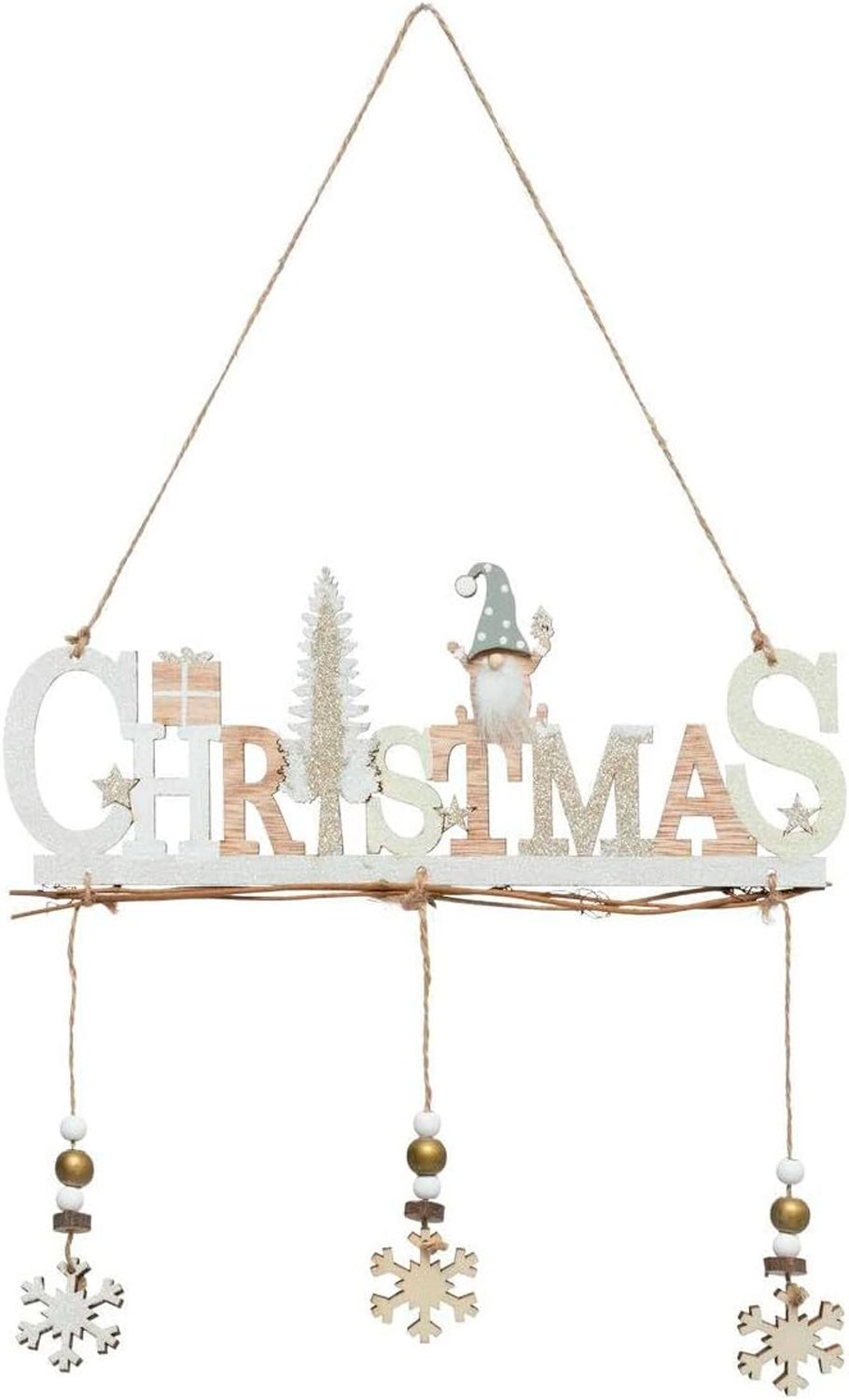 DECORACIÓN COLGANTE CHRISTMAS 23X2,5X29,5CM
