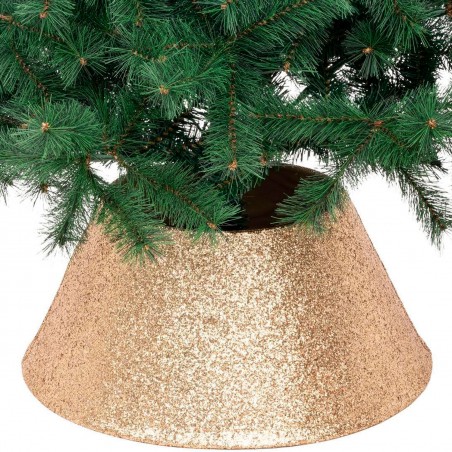 FALDA ÁRBOL NAVIDAD DORADO BRILLANTE 56X32X25CM