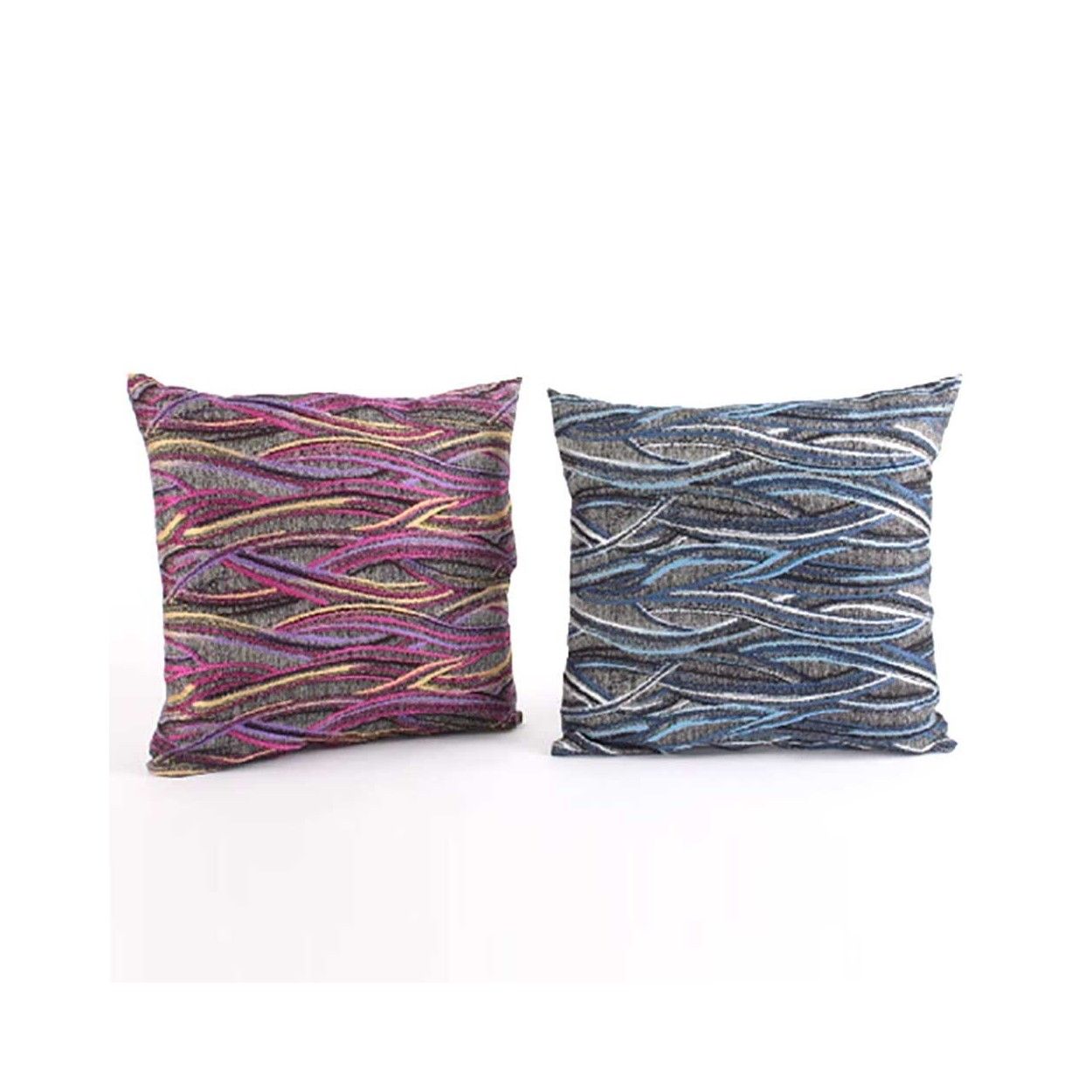 Coussin carré de bande (45x45) deux couleurs