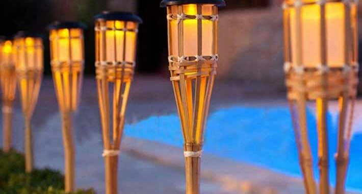 iluminar jardin sin usar electricidad